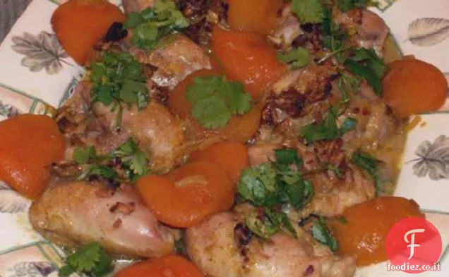Pollo cremoso all'albicocca