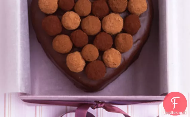 Cuore di Sacher Torte con Cima di Tartufo