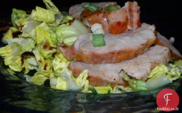 Filetto di maiale con glassa piccante all'albicocca