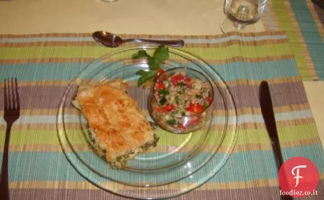 Crostata di pesca con crosta di isola