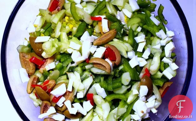 Insalata di Cavolfiore con Olive Verdi e Capperi