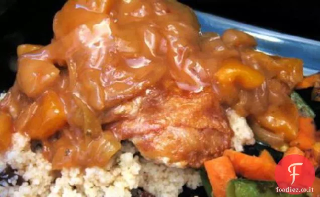 Pollo con albicocche e sidro