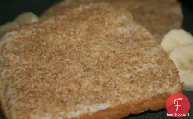 Pane tostato alla crema di banana di Kaleb