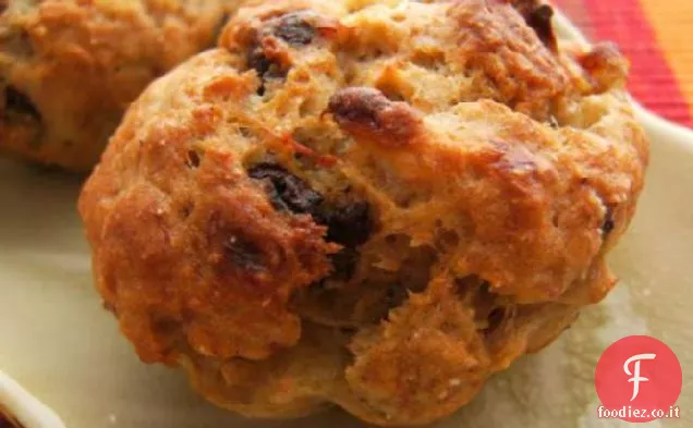 Muffin alla banana con gocce di cioccolato più sani