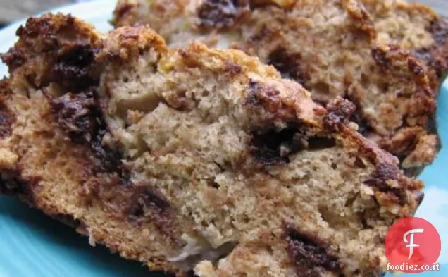 Sciogliere e mescolare il pane alla banana