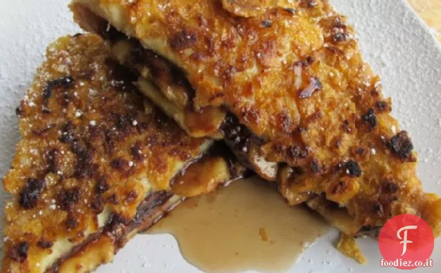 Croccante ripieno di nutella e Banana French Toast