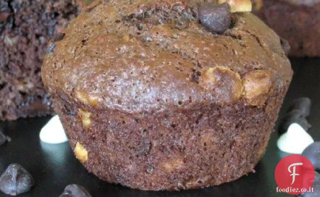 Muffin alla banana al cioccolato triplo