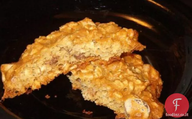 Biscotti al cioccolato alla banana e farina d'avena