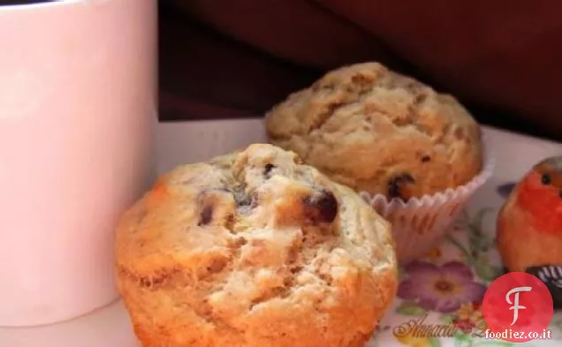 Muffin alla banana pigri (in forno in poco più di 5 minuti)