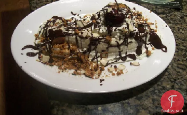 Torta di biscotti alla banana