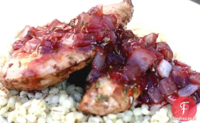 Popper di formaggio di pollo vegetariano con salsa di frutti di bosco