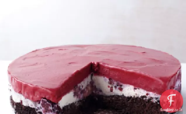 Torta gelato al cioccolato e bacche