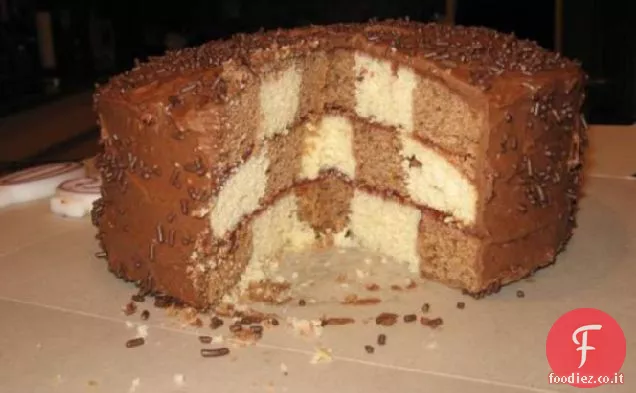 La torta Checkboard finale