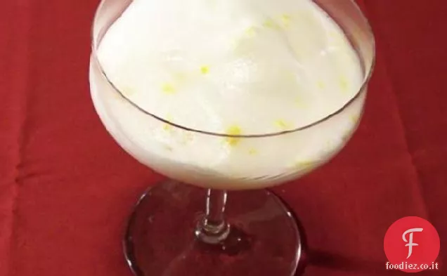 Pudding di neve con salsa Grand Marnier