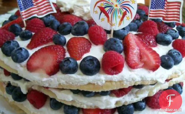 Torta alla crema di frutti di bosco