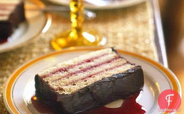 Torta di Lamponi e Mandorle con Ganache al Cioccolato