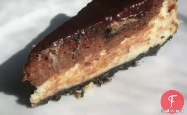 Cheesecake al cioccolato e lamponi