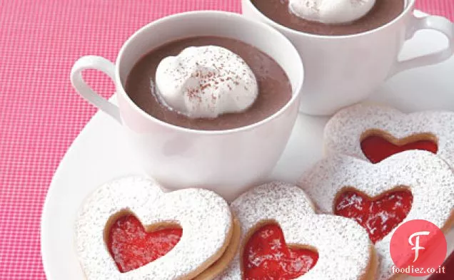 Biscotti al cuore di lampone Linzer