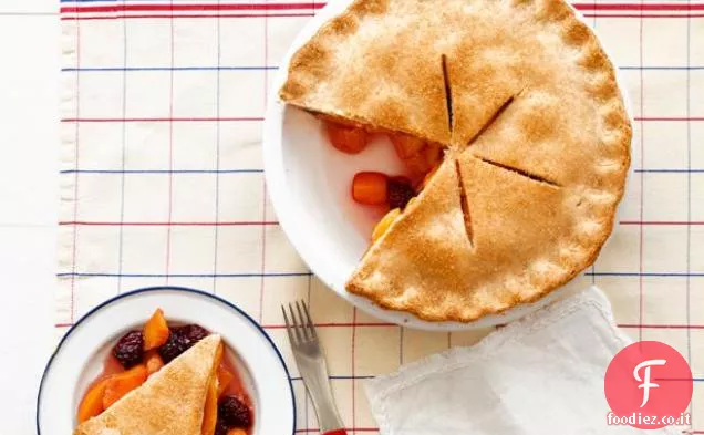 Torta di pesche e more