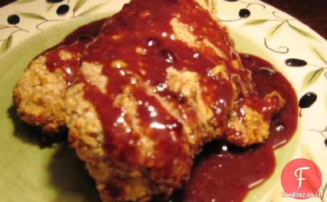 Pollo in crosta di pecan con salsa di lamponi