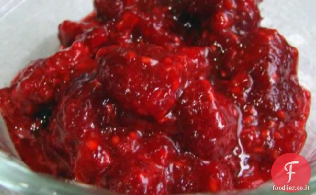 Salsa di lamponi freschi, facile! Pleasy! Senza zucchero.