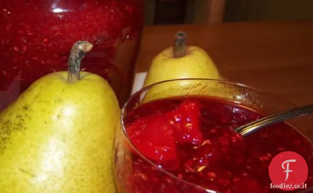 Marmellata di pere al lampone senza cottura
