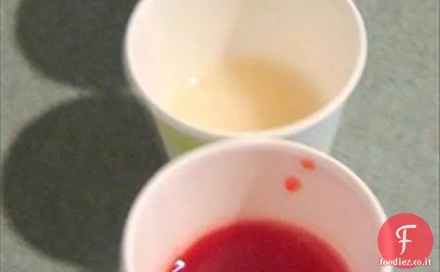 Limonata al miele con cubetti di lampone