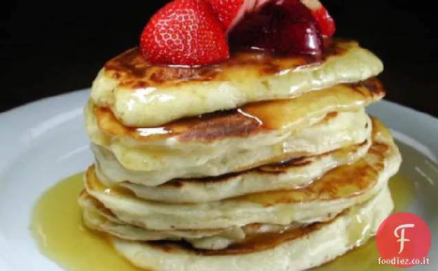 Pancake con salsa di miele di arancia rossa