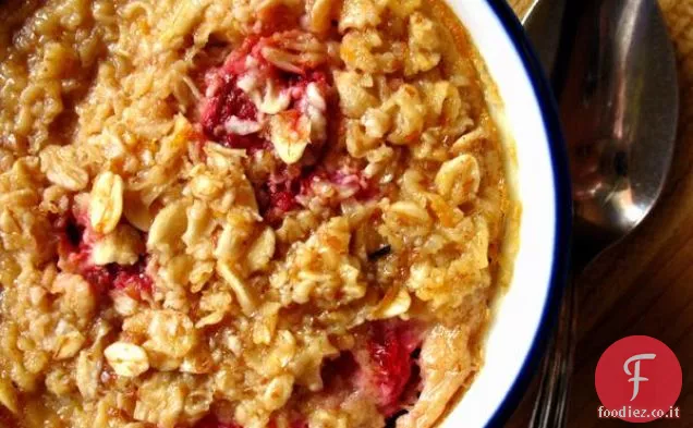 Individuale Fragola-Arancia farina d'avena al forno