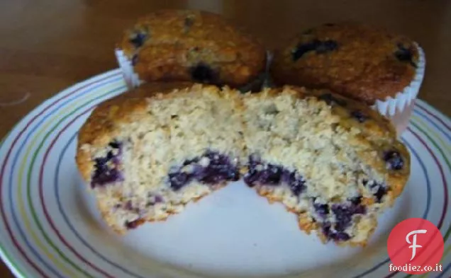 Muffin ai mirtilli di farina d'avena