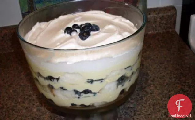 Trifle di mirtillo al limone (senza zucchero)