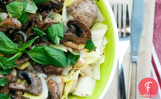 Cicoria, Funghi di Castagno e Fagioli Burro