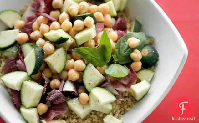 Cuscus di Ceci, Zucchine e Cicoria Rossa