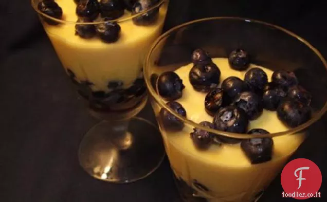 Mirtilli con Crema all'arancia