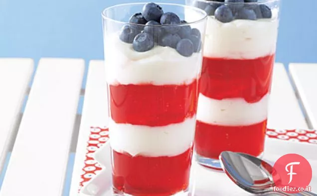 Parfaits rosso, bianco e blu