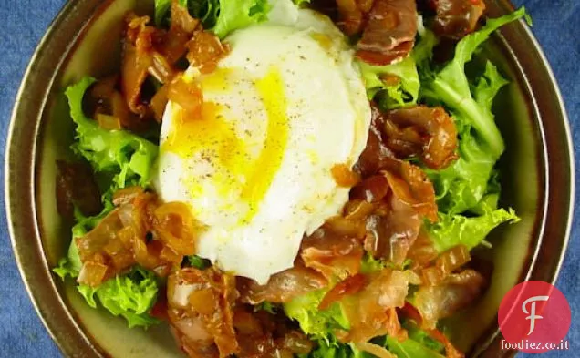 Insalata di Cicoria Con Prosciutto Croccante e Scalogno Caldo-burro Vi