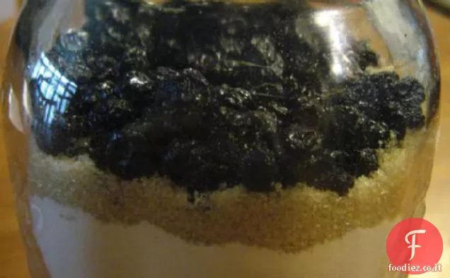 Mix di pancake ai mirtilli in un barattolo regalo