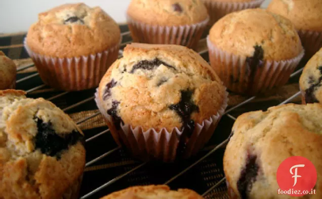 Muffin ai mirtilli (senza grassi e grano)