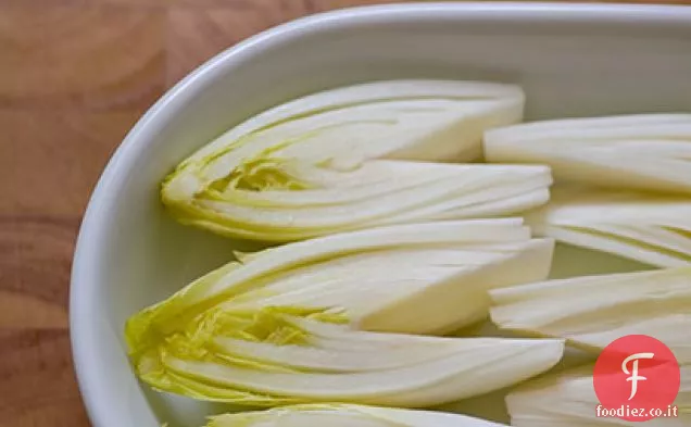 Gratin di cicoria con pancetta