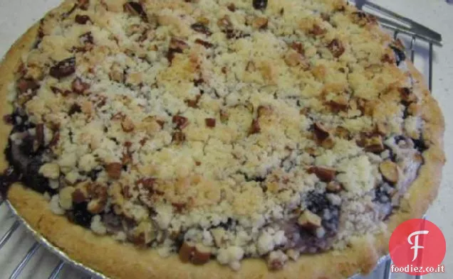 Torta di panna acida ai mirtilli