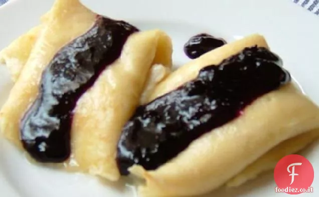 Crêpes con Coulis di Mirtilli (Crepes)