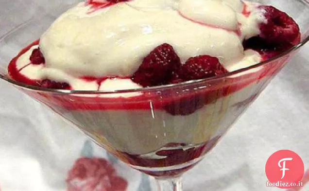 Mirtilli o lamponi con crema