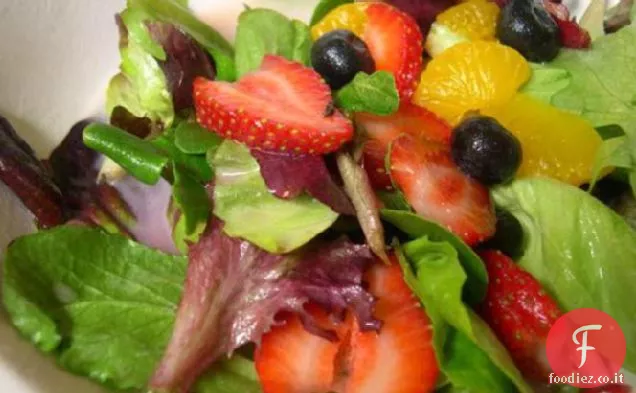 Frutta mista, Verdure primaverili W. Vinaigrette Cioccolato Bianco-Arancia