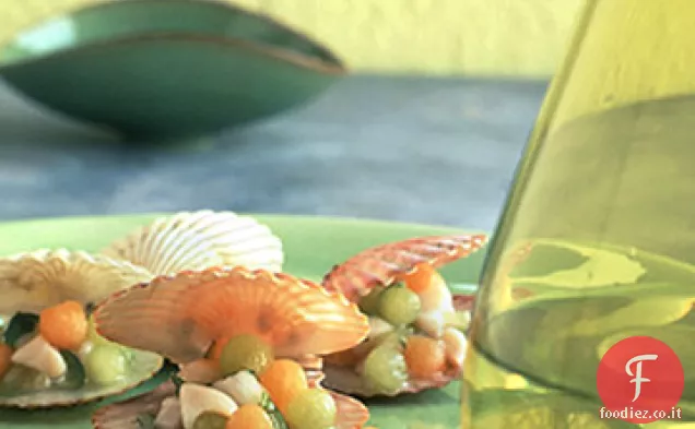 Baia Seviche Capesante con perle di melone