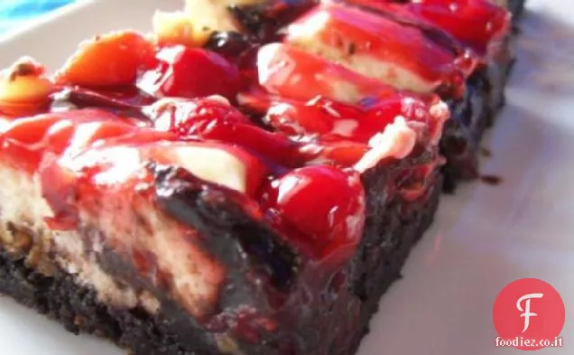 Fudgy Cherry-Cheesecake Brownie Bar