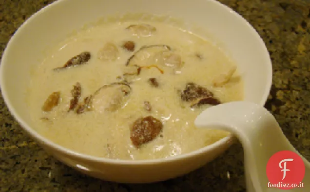 Zuppa cremosa di funghi Shiitake