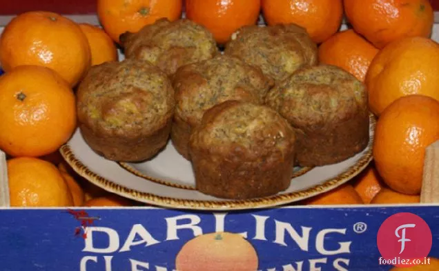Muffin di semi di papavero clementine