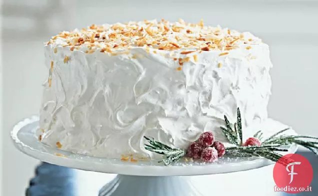 Torta al cocco con glassa al burro