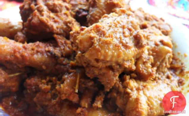 Ali di pollo al curry di cocco