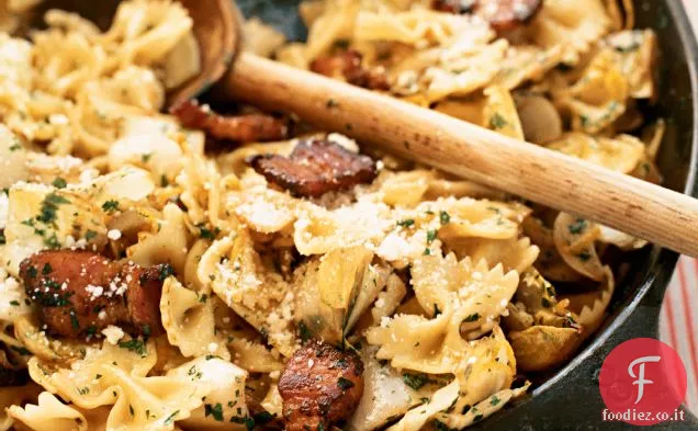 Farfalle con Pancetta e Indivia